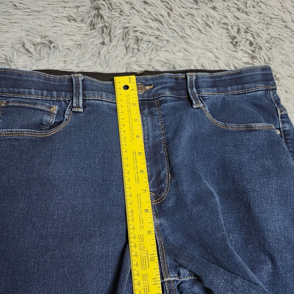 Angels Forever Young Crop Jeans Women 16 Blue Denim 360 Sculpt Capri Stretch - Picture 4 of 12